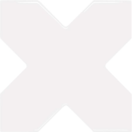 Apollo Tile Siena 5.35inx5.35in Glossy White Ceramic Cross-Shaped Wall and Floor Tile 5.37 sqft/case, 27PK MOR88BLNCRA